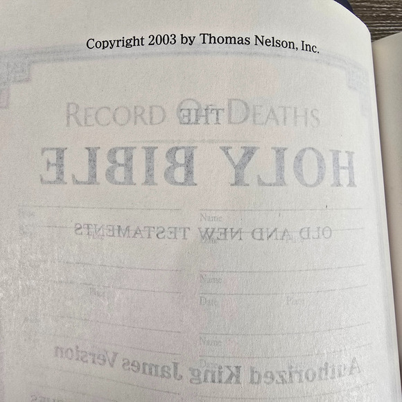 Holy Bible 2003 King James Version Giant Print Words Of Jesus In Red Concordance - Picture 5 of 5